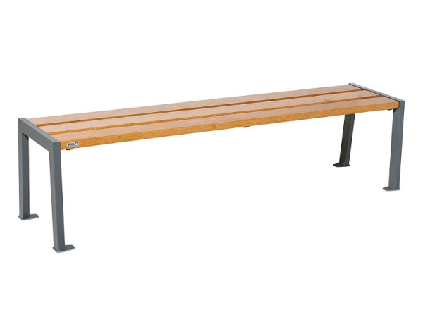 Procity Sitzbank Ohne Rückenlehne Silaos 1800 mm, Holz & Stahl, helle Eiche/Procity Grau, 209632.GPRO.CHEC
