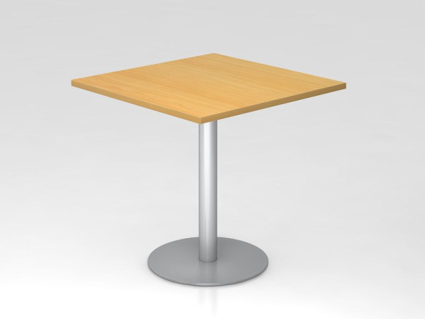 Hammerbacher Besprechungstisch 80x80cm Buche/Silber, Gestell Silber, VSTF88/6/S