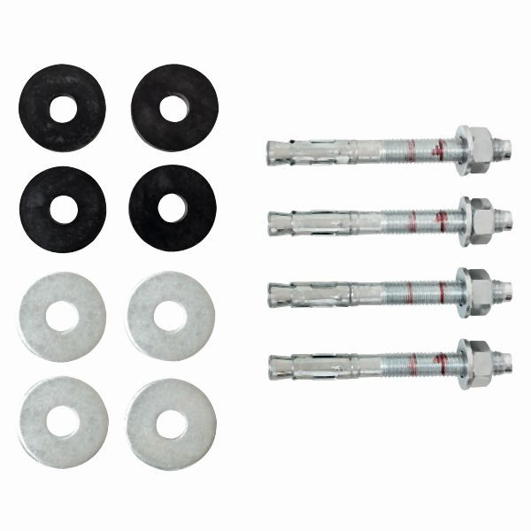 Moravia Durchsteckanker FLEX (M12/110), Gummipuffer (40 mm), Unterlegscheiben (M12 DIN 440) 4er-Set, 335205
