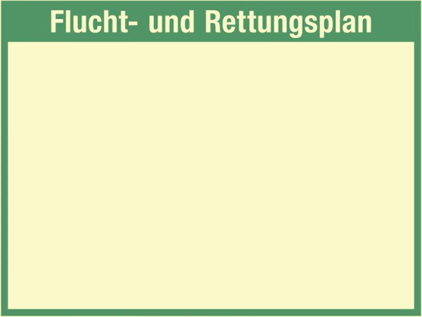 Moedel Flucht- und Rettungsplan ohne Legende, Kunststoff, langnachleuchtend, 804x604 mm, 57134