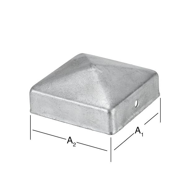 Vormann Pfostenkappen 91 x 91 mm mit Kugel, verzinkt, VE: 6 Stück, 000336090Z