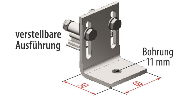 HYMER Bodenwinkel, verstellbar, Aluminium, 0053451, 4019502348530