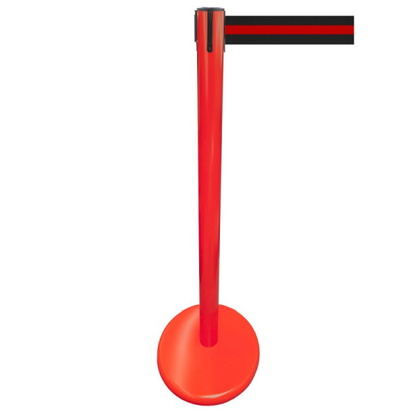 Stein HGS Personenleitsystem -P-LINE Future-, Metall/ rot, schwarz/rot/schwarz waagerecht (gestreift), mit Sicherheitsverschluss (selbstlösend), 12794-0603