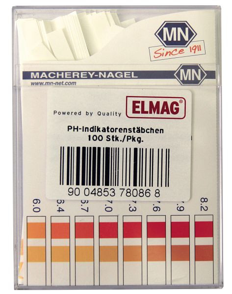 ELMAG PH-Indikatorenstäbchen, 100 Stück /Pkg, 78086, 9004853780868