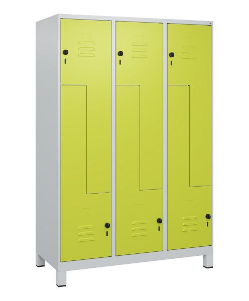 C+P Z-Spind Classic PLUS, Füße, 6 Abteile, 1800x1200x500mm, 7035/0024, Drehriegel, 0800137-326 S10010