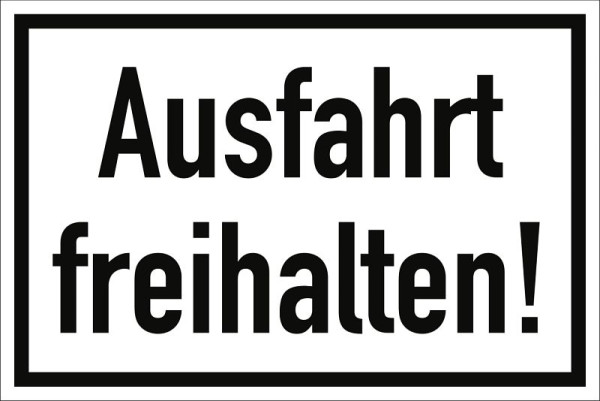 Moedel Ausfahrt freihalten, Aluminium, 300x200 mm, 59993, 4060081023936