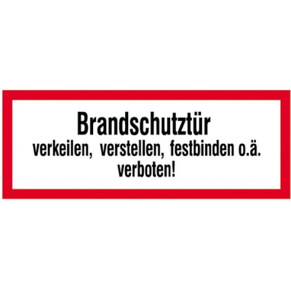 Stein HGS Hinweisschild, Brandschutztür III, Folie,selbstklebend, 21.2550