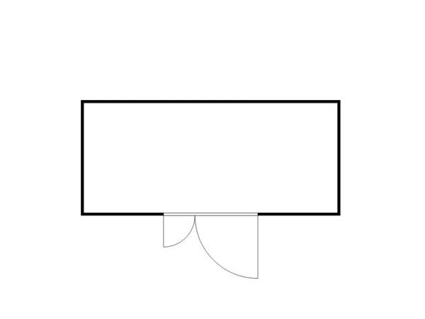 FLADAFI Materialcontainer MC 1500, verzinkt, zerlegt, Holzfußboden, Doppelflügeltür (asymmetrisch) mittig auf der 5 m Seite, F15200201-F911