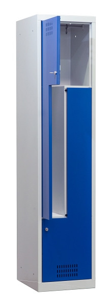 C+P Z-Spind, 1 Abteil, 1800x400x490mm, 7035/5010, 9-8023-122 S10001