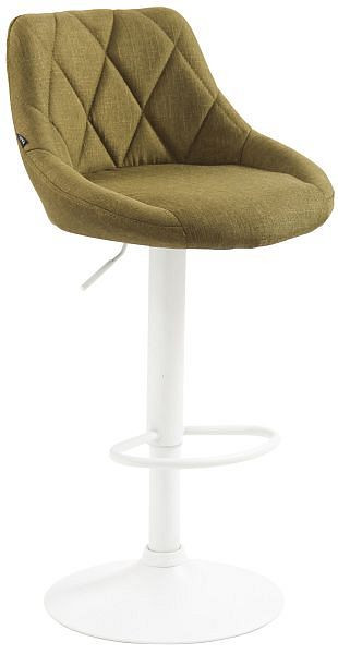 CLP Barhocker Lazio Stoff weiß, grün, 321787, 4251756486891