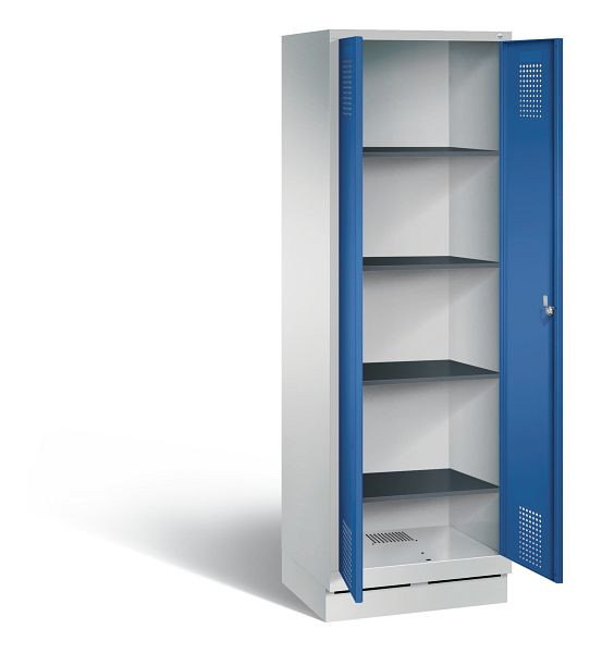 C+P Wäsche-Spind Evolo, H1800xB610xT500mm, Farbe: Lichtgrau / Enzianblau, 48222-20b S10099