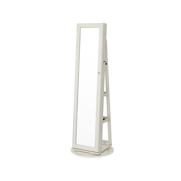 SONGMICS Drehbarer Schmuckschrank mit Spiegel, B34JBC62W
