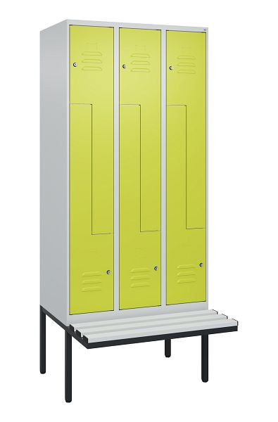 C+P Z-Spind Classic PLUS, Bank, 6 Abteile, 2120x900x815mm, 7035/0024, Zylinderschlösser, 0800437-306 S10055