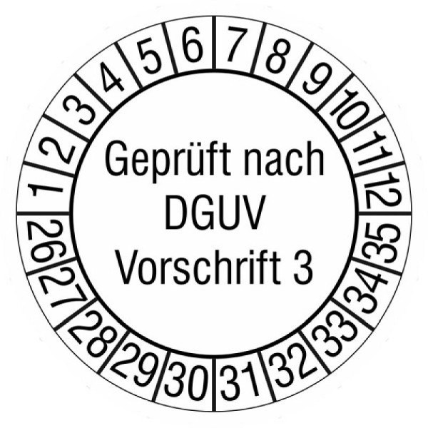 Stein HGS Prüfplaketten ohne Jahresfarbe (10 Jahre), 2026-2035, 31.c7038-26