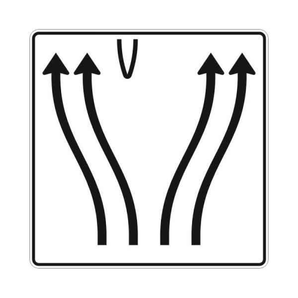 Stein HGS Überleitungstafel Verkehrszeichen StVO 501-74, Alform, RA3, RA3, Alform, 501-74.0005
