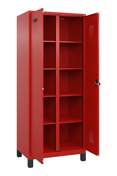 C+P Wäsche-Spind Evolo PLUS, mit Füßen, 2 Abteile, 1950x800x500mm, 3020/3020, Verschluss Drehriegel, 049012-22B S10025