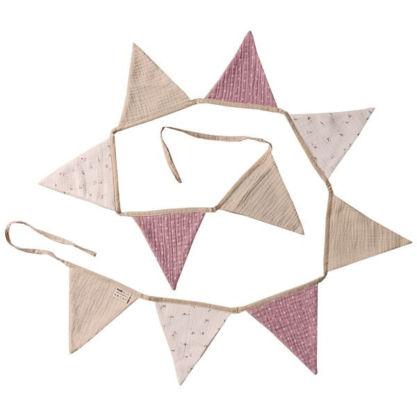 HOME DELUXE Wimpelkette Musselin LINDO, Farbe Creme, 50990