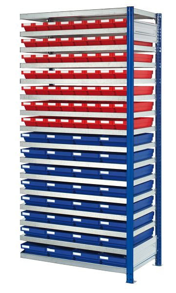 Kappes RasterPlan Steckregal mit Regalkästen Modell 22, 2000 x 1000 x 400 mm, Anbaufeld, Inklusiv 56 x Größe 410, 32 x Größe 420, 5208.03.4621