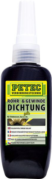 Petec Rohr- & Gewindedichtung Gelb, 50ml, VE: 10 Stück, 97217