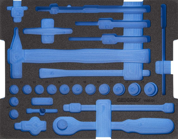 GEDORE Schaumeinlage leer für L-BOXX 136, 398 mm breit, 2690055