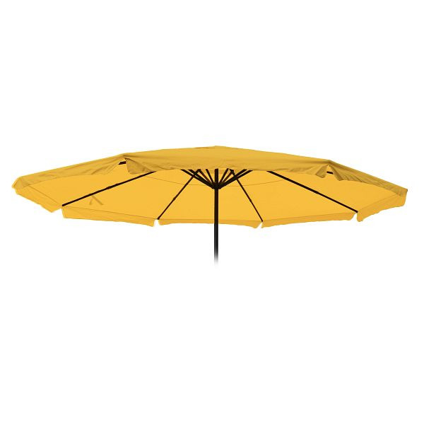 Mendler Ersatz-Bezug für Sonnenschirm Meran Pro, Gastronomie Marktschirm mit Volant Ø 5m, Polyester, gelb, 98325