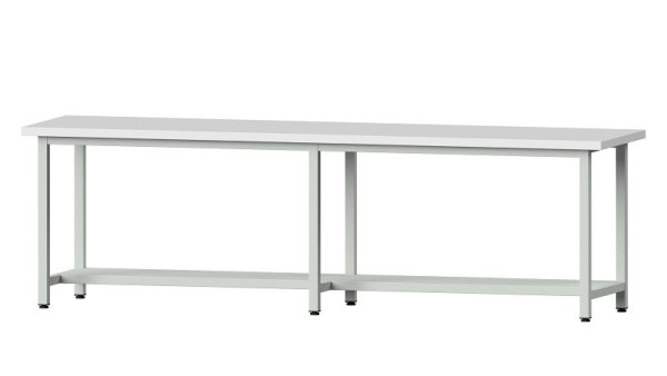 ANKE Werkbänke Arbeitstisch, Modell 91, 2800 x 700 x 840 mm, RAL 7035, KSP 40 mm, 400.452