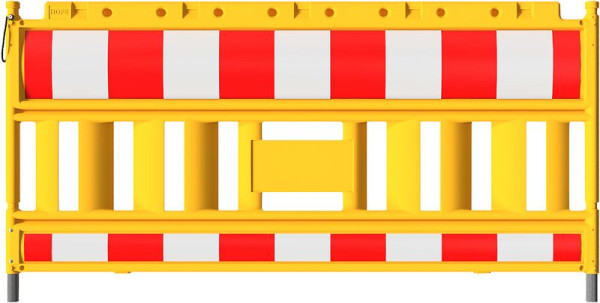 Schake EURO2 Absperrschrankengitter, 2,00 m - Typ NOX GELB, aus Kunststoff (gelb RAL 1023), mit vorgerichteten Adaptern, 33420KA2-G