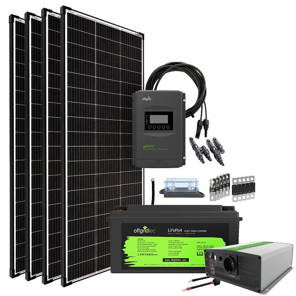 Offgridtec Autark Pro XL 24V 800W Solaranlage - 2000W AC Leistung 100Ah LiFePO4 Akku, 4-01-019940