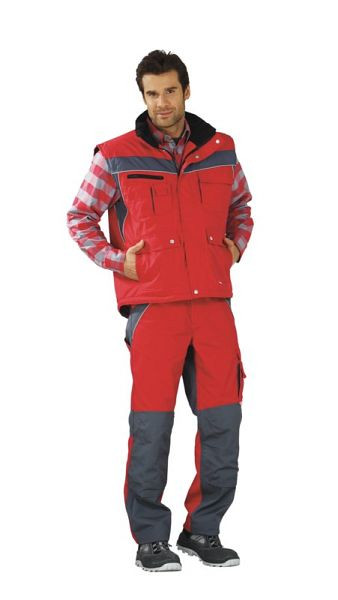 Planam Plaline Winterweste, rot/schiefer, Größe XXXL, 2587064