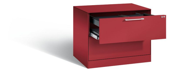 C+P Hängeregistraturschrank Asisto, H710xB800xT600mm, Farbe: Rubinrot, Bügelgriff, 146273-212 S10060