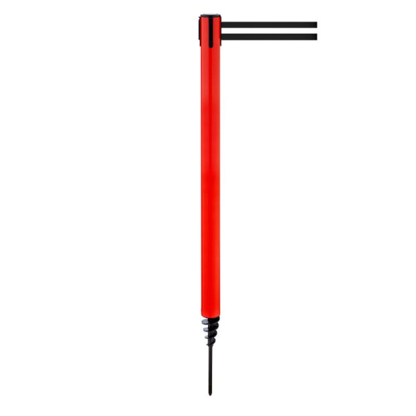 Stein HGS Personenleitsystem -P-Line Outside-, rot, schwarz/weiß/schwarz waagerecht (gestreift), mit Gurtendstück (Standard), 37687-0401