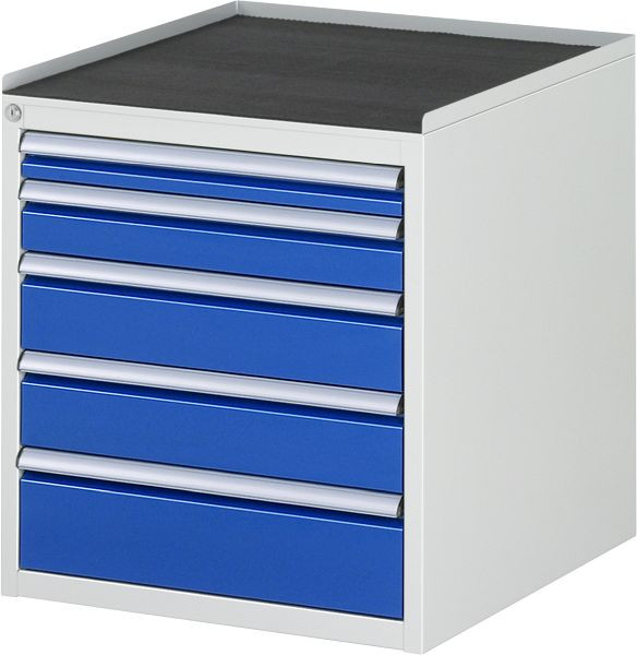RAU Schubladenschrank Serie 7000, B580xT650xH645mm, Schubladen: 1xH60, 1xH90, 2xH120, 1xH150mm, Metallauflage, 03-L3.11A-MT.11