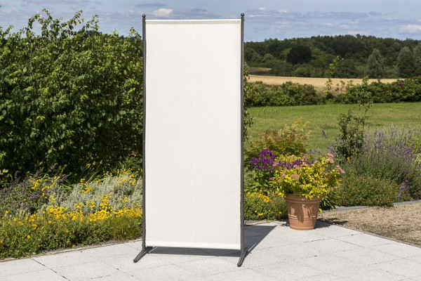 Merxx Sichtschutz Textil, 82 x 190 cm, 1 Segment, beige, Stahlgestell mit Textilbespannung, 26930-311