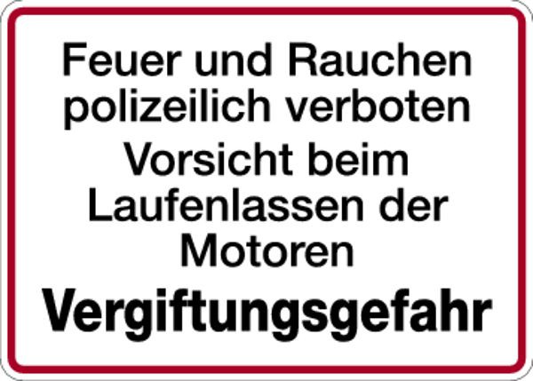 Schilder Klar Hinweisschild Vergiftungsgefahr, 350x250x0.45 mm Aluminium geprägt, 525/25