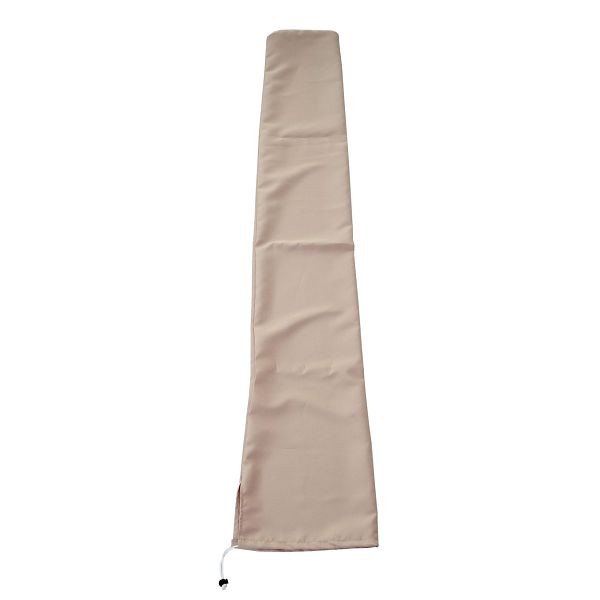 Mendler Schutzhülle für Sonnenschirm bis 3m, Abdeckhülle Cover mit Kordelzug, creme, 51069