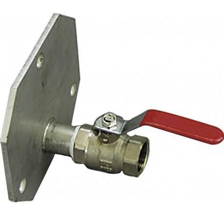 Cemo Ms-Auslaufhahn 3/4" mit Flansch, 1316, 4052886235171