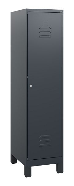 C+P Umkleidespind Classic PLUS, Füße, 1630x400x500mm, 7016/7016, Zylinderschloss, 0800105-12 S10027