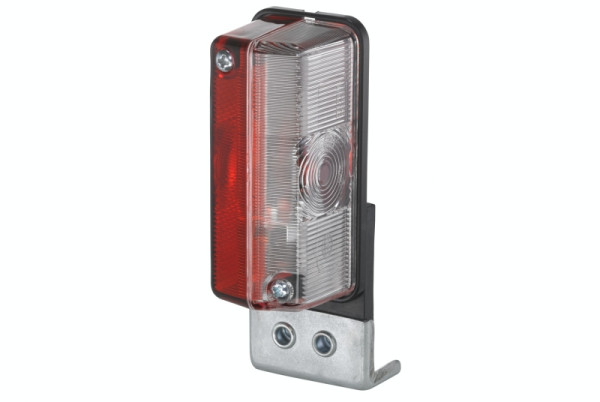 HELLA Umrissleuchte, Halogen, 24V, Anbau, ECE/ADR/GGVS, Lichtscheibenfarbe: glasklar/rot, seitlicher Anbau, 2XS 005 020-021