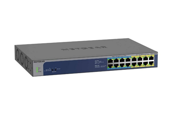 Netgear 16-Port Gigabit Ethernet unmanaged PoE ++ Switch, 380W, GS516UP-100EUS