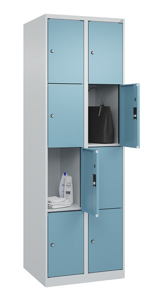 C+P Schließfachschrank Evolo PLUS, 8 Fächer, 1850x600x500mm, 7035/0010, 049000-204 S10009