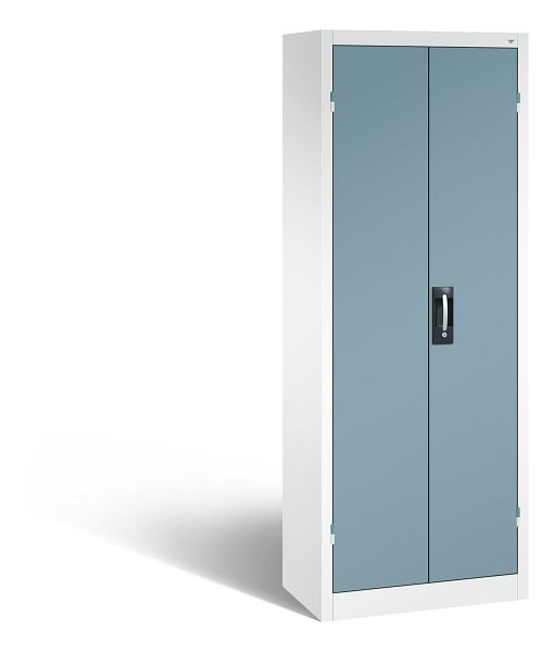 C+P Büro-Drehtürenschrank Acurado, H1950xB700xT400 mm, Weiß/Horizontblau, 9236-05 S10016