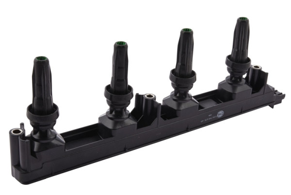 HELLA Zündspule, 12V, 6-polig, Kerzenschachtzündspule, geschraubt, 5DA 749 475-601