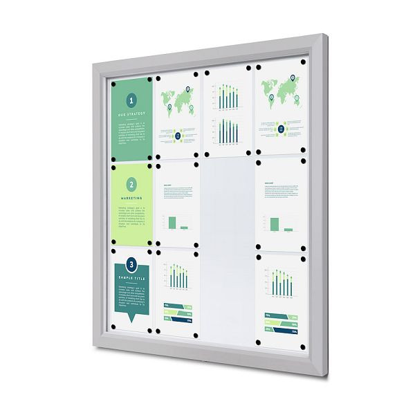 Showdown Displays Abschließbarer Schaukasten Outdoor Slim 12 x A4, SCTE12xA4PH