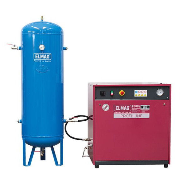 ELMAG Kompressor PROFI-LINE 'SILENT', PL-S 1100/10/3 D - im Paket 1, 10122