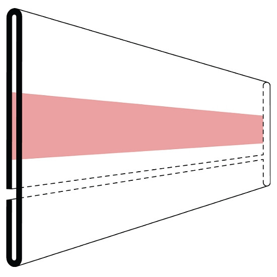 KROG Etikettenhalter selbstklebend mit geschlossener Vorderseite 210 x 60 mm, EBA210-60