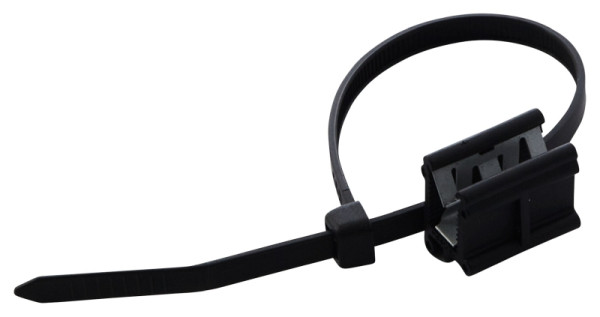 HELLA Kabelbinder, Länge: 200mm, Breite: 4.8mm, Ø von: 3.0mm, Ø bis: 6.0mm, Anschluss seitlich, quer (schräg), geclipst, schwarz, 8HL 185 549-071