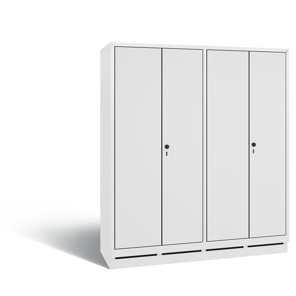 C+P Spind Evolo, 4 Abteile, H1800xB1590xT500 mm, Weiß/MDF Weiß, 48022-42 S10203