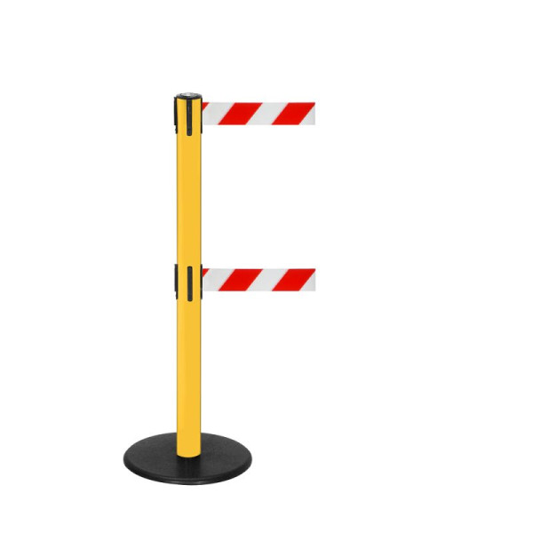 Stein HGS Personenleitsystem -P-Line Duo Safety-, rot, rot/weiß diagonal (schraffiert), mit Sicherheitsverschluss (selbstlösend), Gurtlänge: 2,3 m, 15176-0303