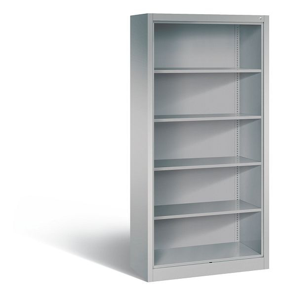 C+P Stahlregal mit Rückwand Acurado, H1950xB930xT400mm, Farbe: Weißaluminium, 5 OH, 9160-000 S10006