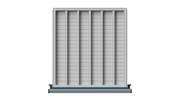 Ulmia Muldeneinsatz aus Kunststoff 6-muldig, für Serie V, T (BL) & E, 903.073, 4014641063108